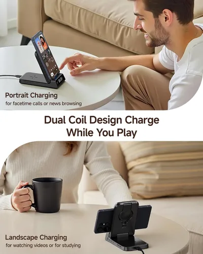 Miniatura 4 de Estación de carga para Samsung, SwanScout 703S, cargador inalámbrico para Galaxy S25 Ultra/S25+/S25/S25 Edge/S24 Ultra/S24+/S24/S23, Galaxy Watch