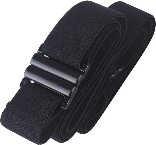 Cinturón elástico ajustable – Cinturones para mujer, cinturón de cintura antideslizante, sin mostrar hebilla plana para mujer (disponible en tallas