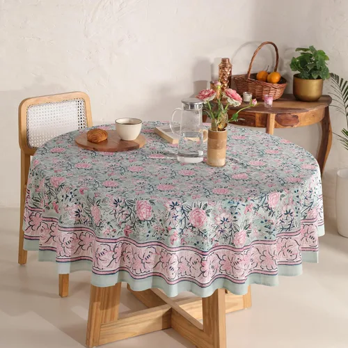 Miniatura 60 de Funda de mesa impresa a mano con diseño exquisito, tela de algodón premium, perfecta para comedor y decoración, mantel de mesa