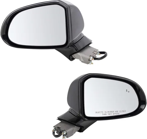 Miniatura 53 de TRQ Juego de 2 piezas de espejo lateral del conductor y del pasajero, ajuste eléctrico calentado sin memoria, color gris, compatible con Volkswagen