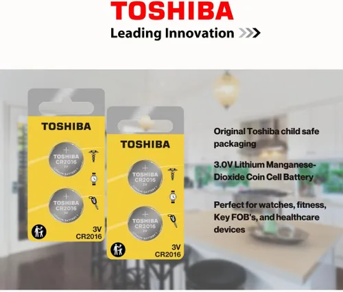 Miniatura 2 de Toshiba Batería CR2016 3V Litio Moneda Celda (500 Baterías)
