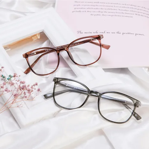 Miniatura 7 de FONHCOO - Lentes con bloqueo de luz azul de moda, redondos, TR90, transparentes, gafas anti UV para computadora para mujeres y hombres Verde oscuro