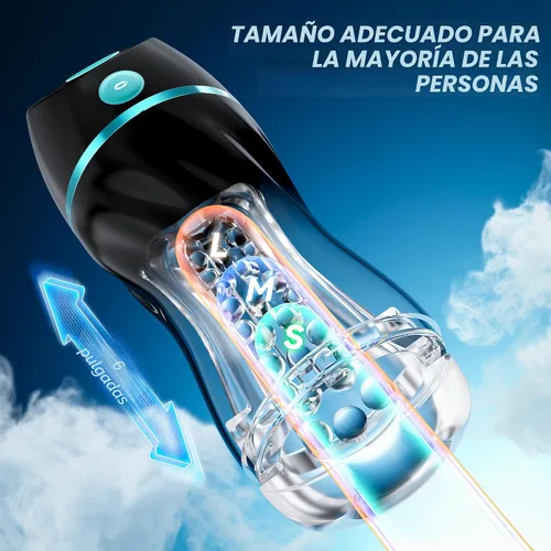 Miniatura 6 de EINSEO Masturbador masculino de succión, coño de bolsillo AI con 7 modos de juguetes para adultos Hands-free suction male stroker with 7 modes, 3D