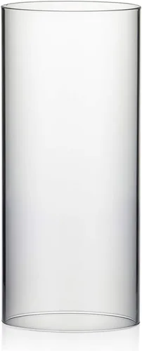 Miniatura 11 de WGVI Funda para portavelas Hurricane, ancho de 2 pulgadas, altura de 12 pulgadas, portavelas cilíndrico de vidrio transparente, tubo de chimenea