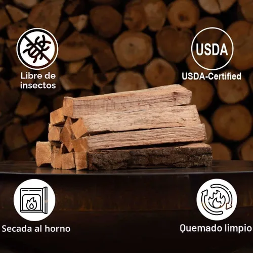 Miniatura 4 de Leña para horno de pizza Old Potters secada al horno, aproximadamente 12 libras, troncos de madera para hornos de pizza, parrillas y ahumadores