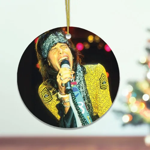Miniatura 42 de Adornos navideños de moda con temática de cultura pop, películas y música - Huele a espíritu navideño Rock and Roll Adorno (Estrella)