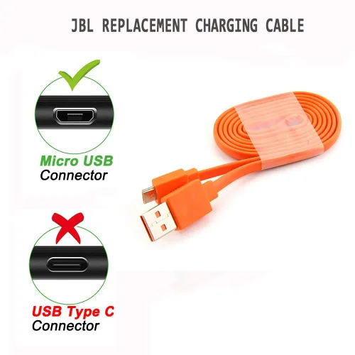 Miniatura 2 de Cable de carga de repuesto rojo para bocina inalámbrica JBL