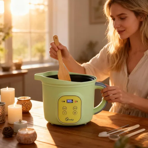 Miniatura 7 de Bienslys Olla Digital para Derretir Cera, Olla Eléctrica de 1.6 Qts para Hacer Velas y Jabón con Termostato Ajustable (90-300°F), Revestimiento