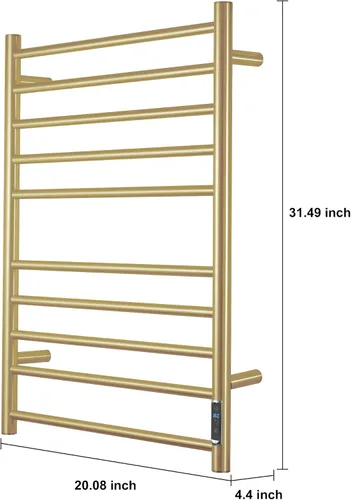 Miniatura 6 de Toalleros térmicos para baño, calentadores eléctricos de toallas para montar en la pared con temporizador y control de temperatura, calentador