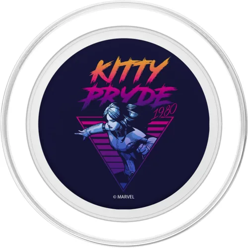 Miniatura 2 de Marvel X-Men Kitty Pryde Retro Neon Triangle PopSockets MagSafe PopGrip para iPhone