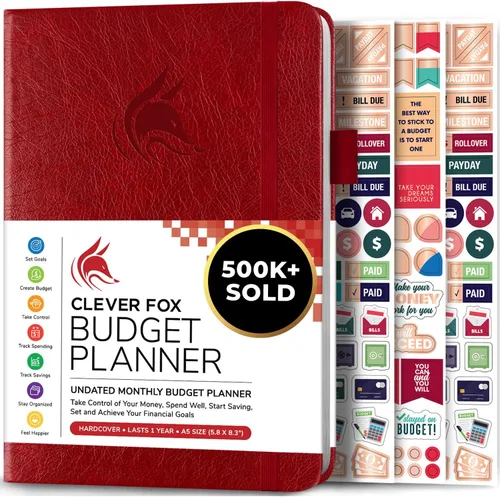 Miniatura 12 de Clever Fox Planificador de presupuesto de bolsillo, mini cuaderno de seguimiento de gastos. Organizador de presupuestos mensual, cuaderno