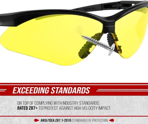 Miniatura 2 de Glove Station Optic Max Safety Glasses for Men & Women, Scratch-Resistant Eye Protection for, Hunting & Construction