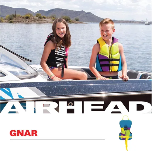 Miniatura 5 de Airhead Gnar Neolite Kwik-Dry Life Jacket - USCG Approved Type III PFD Life Vest, Lightweight Flexible Fit for Boating, Tubing & Watersports