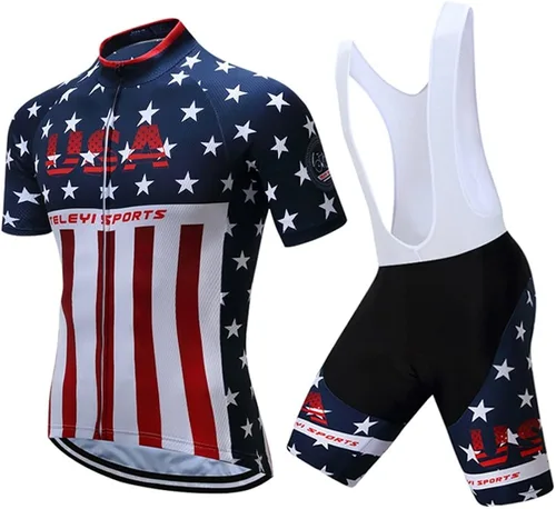 JPOJPO - Conjunto de camiseta de ciclismo para hombre, manga corta, ropa para bicicleta MTB, ropa Ciclismo Team Downhill pantalones cortos