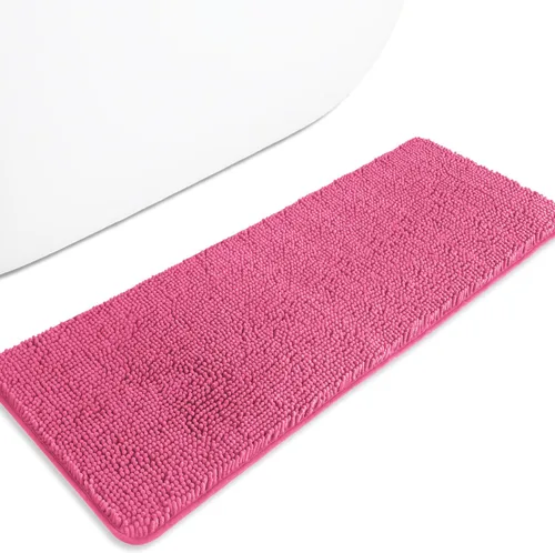 Miniatura 143 de Alfombra de baño pequeña de 12 x 18 pulgadas, lavable y absorbente, antideslizante, alfombra de baño de felpilla gruesa y suave para baño, ducha