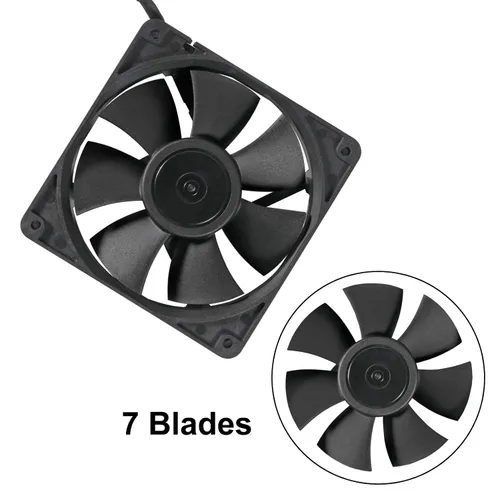Miniatura 4 de UMLIFE 1 unidad EC 4.724 in x 0.984 in rodamientos de bolas dobles 4.724 in x 4.724 in x 0.984 in ventilador de ventilación de refrigeración DIY