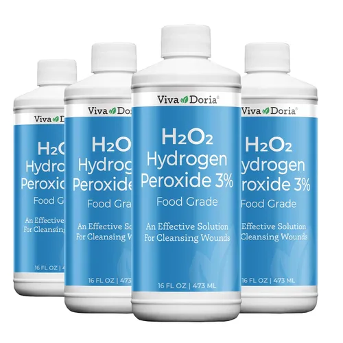 Viva Doria Peróxido de hidrógeno al 3 por ciento, grado alimenticio, 3% de peróxido de hidrógeno de grado alimenticio, 16 onzas líquidas (paquete de