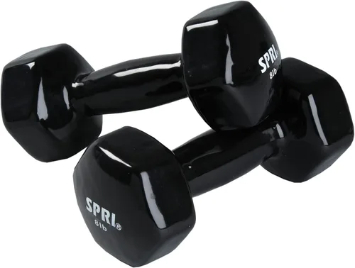 Miniatura 9 de SPRI Juego de 2 mancuernas de mano con revestimiento de vinilo para ejercicio y fitness, equipo de gimnasio en casa, entrenamiento de fuerza, pesas