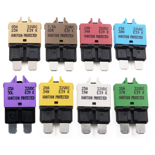 Miniatura 7 de E37 Auto (T1) Fusibles de disyuntor de reinicio automático de perfil bajo ATC/ATO - 12V DC 5A 10A 15A 20A 25A 30A (Paquete de 6 piezas mixtas)