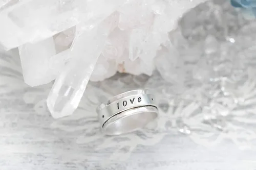 Miniatura 6 de Purity Ring True Love Waits Stamped Sterling Silver Spinner Ring