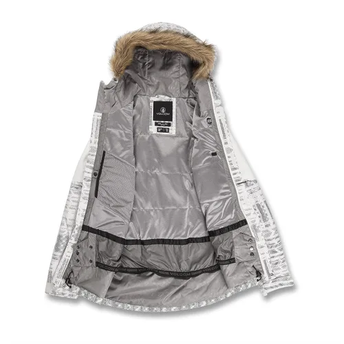 Miniatura 4 de Volcom Chaqueta con capucha para mujer, con aislamiento térmico para snowboard, esquí e invierno