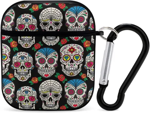 Miniatura 17 de Funda protectora de silicona compatible con AirPods 2 y 1 (camuflaje militar de camuflaje frío)