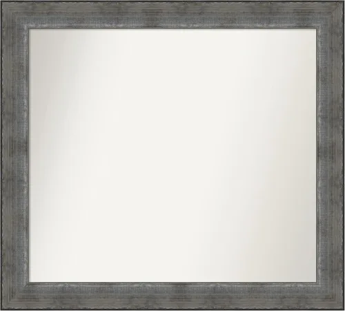 Miniatura 102 de Amanti Art Espejo de baño plateado para sobre el fregadero, 24 x 24 pulgadas, espejo cuadrado de peltre forjado a medida, marco de madera casual