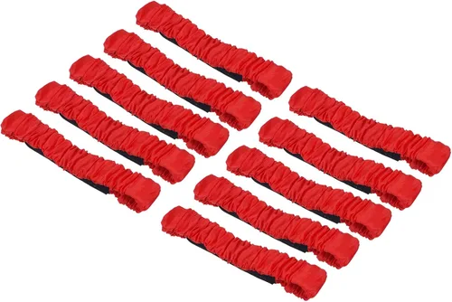 PATIKIL Bandas de carreras de 3 patas, paquete de 10 corbatas elásticas para fiestas de cumpleaños al aire libre, campo, día, carnaval, juego de