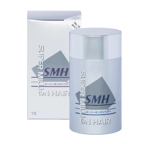 Super Million Hair Fibras de construcción – 0.55 onzas (0.53 oz) (blanco), espesante para cabello adelgazante, polvo natural, agua, viento, a prueba