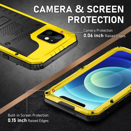 Miniatura 5 de Beasyjoy Funda para iPhone 12, resistente al agua, con protector de pantalla integrado, funda protectora resistente de cuerpo completo, grado