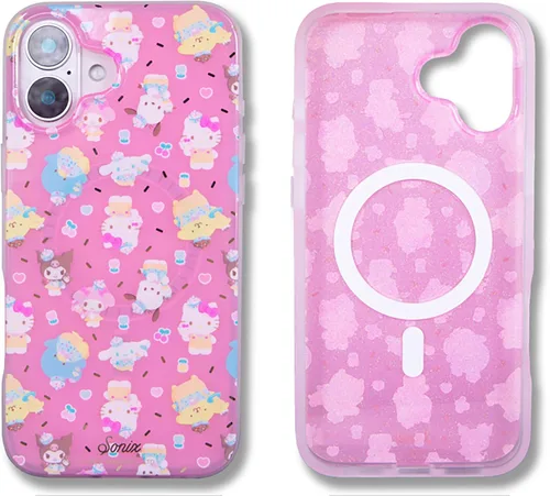 Miniatura 153 de Sonix x Sanrio - Funda para iPhone 15 Pro, compatible con MagSafe, probada en caídas de 10 pies, adivinador Kuromi