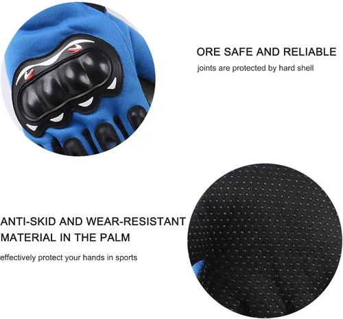 Miniatura 2 de ERYUE Mitones, Guantes de Motocicleta de los Hombres Pantalla Tocante de Dedo Completo Guantes de Ciclismo Guantes Cálidos para Moto MTB Ciclismo