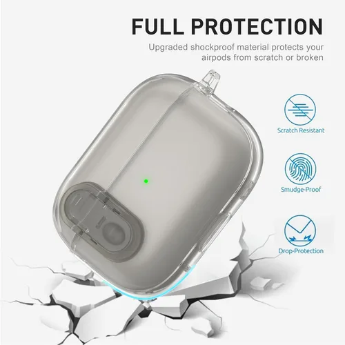 Miniatura 4 de Valkit Funda compatible con AirPods Pro, transparente con kit de limpieza, funda protectora de TPU suave para AirPods Pro Gen 2nd/1st 2023/2022/2019