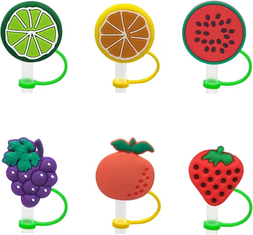 Miniatura 8 de 6 fundas de silicona para pajilla, tapas de pajilla, tapones reutilizables para pajilla, tapones de paja de silicona, fundas para popote de Cubierta