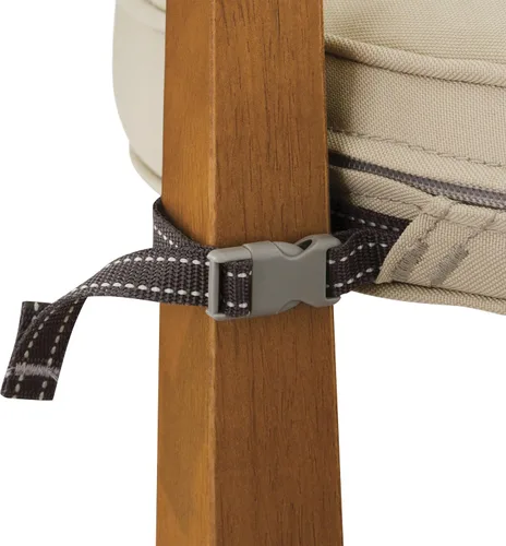 Miniatura 3 de Classic Accessories Montlake - Funda de cojín de asiento redonda resistente al agua para silla de exterior con forro deslizante, 18 x 2 pulgadas