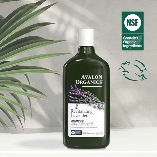 Miniatura 7 de Champú revitalizante de lavanda Avalon Organics, para cabello suave, brillante y agradable al tacto para cabello normal a seco, 11 onzas fluidas