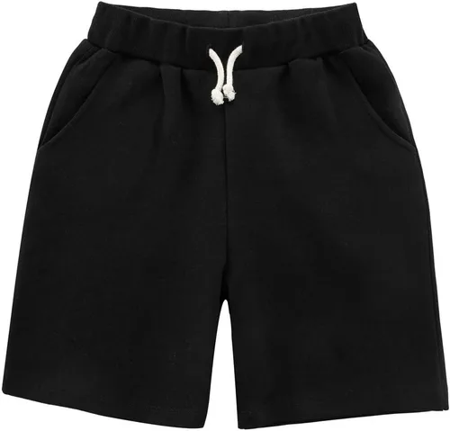 Miniatura 2 de UNCOO - Paquete de 2 pantalones cortos deportivos de tela deportiva saludable para niños (edad 3-12 años)