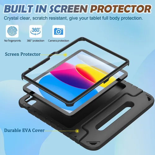Miniatura 9 de LTROP Funda para Niños para iPad de 11ª Generación (A16) 2025/10ª Generación (10.9 pulgadas, 2022) con Protector de Pantalla, Funda con Mango