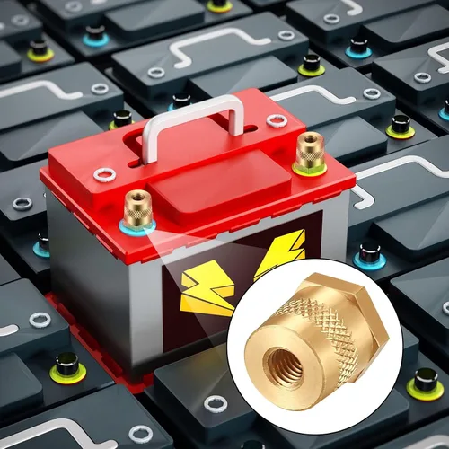 Miniatura 6 de Juego de 2 paquetes de conectores de terminales de batería, adaptadores de terminales de poste de batería de auto, para terminal roscado de poste