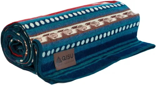 Miniatura 13 de QISU Manta de Lana Tipo Throw Grande, Hermosa, Cálida, Hecha a Mano en Ecuador por Artesanos Locales 94″ x 78″ Ultra Suave, Hipoalergénica