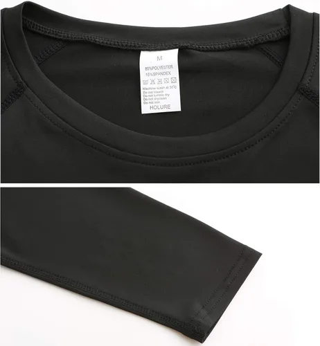 Miniatura 6 de Camisetas deportivas de manga larga de compresión para hombre (paquete de 3)