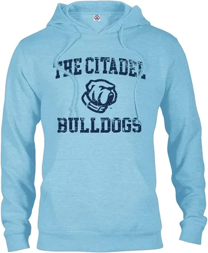 Miniatura 25 de Sport Your Gear Sudadera con capucha retro envejecida con licencia oficial de la NCAA para el día del juego, ropa para fanáticos Kent Navy Heather