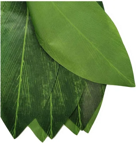 Miniatura 4 de LITTLE FEATHER Falda hawaiana de hoja de Ti Hula verde Luau accesorio de fiesta (niños)