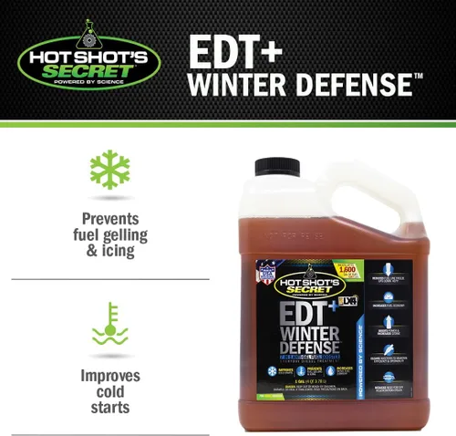 Miniatura 3 de Hot Shot's Secret EDT+ Winter Defense, aditivo de combustible diésel 7 en 1 anti-gel - Previene la gelificación, protege el sistema de combustible