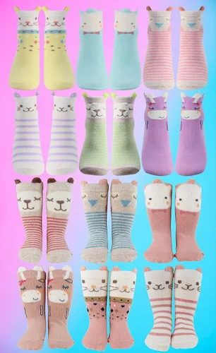Miniatura 8 de Tiny Captain Calcetines antideslizantes para bebés y niñas pequeñas con diseño de animales para recién nacidos, bebés y niños pequeños