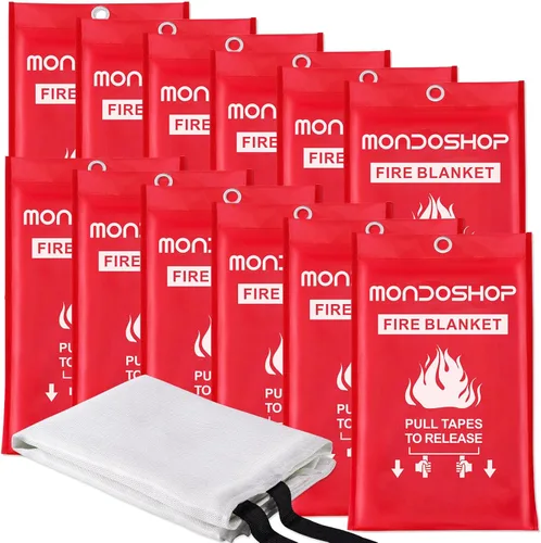 Miniatura 16 de Mondoshop Manta Ignífuga de Silicona para el Hogar - 40"x40" Mantas de Emergencia contra Incendios para Cocina, Mantas Ignífugas para Automóvil