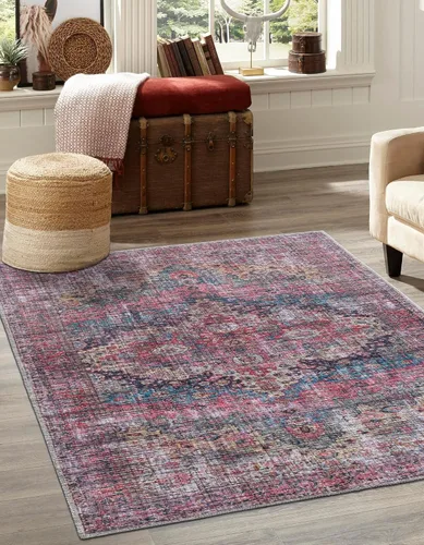 Miniatura 8 de Unique Loom Mangata Collection - Alfombra de área - Mary (rectangular 2' 0" x 3' 0", azul/negro)