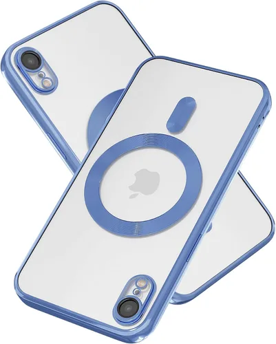 Miniatura 14 de Funda magnética para iPhone 8, borde galvanizado, parte trasera transparente, funda protectora delgada con protección de cámara, compatible