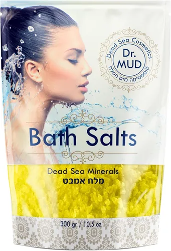 Sal natural del mar muerto remojo de baño 100% rico en minerales, más minerales que la sal de Epsom, relajación profunda, desintoxicación, exfolia y