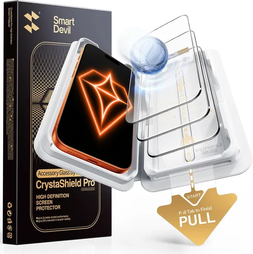 Miniatura 10 de SMARTDEVIL Corning™ Protector de pantalla accesorio para iPhone 17 - Diseño de alineación OnePress, vidrio templado reforzado 10H con precisión